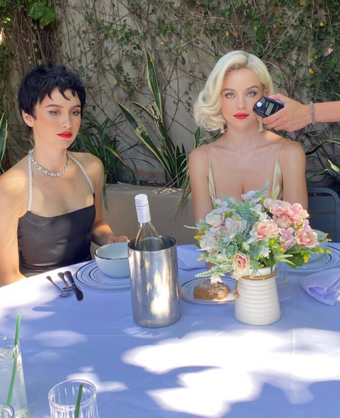 Sydney Sweeney Stuns with Bold Cleavage Alongside Maude Apatow in Vintage-Inspired Photoshoot