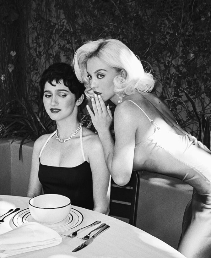 Sydney Sweeney Stuns with Bold Cleavage Alongside Maude Apatow in Vintage-Inspired Photoshoot