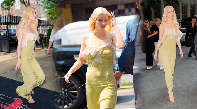 Anya Taylor-Joy Puts Her Braless Boobs and Pokies on Full Display in NYC