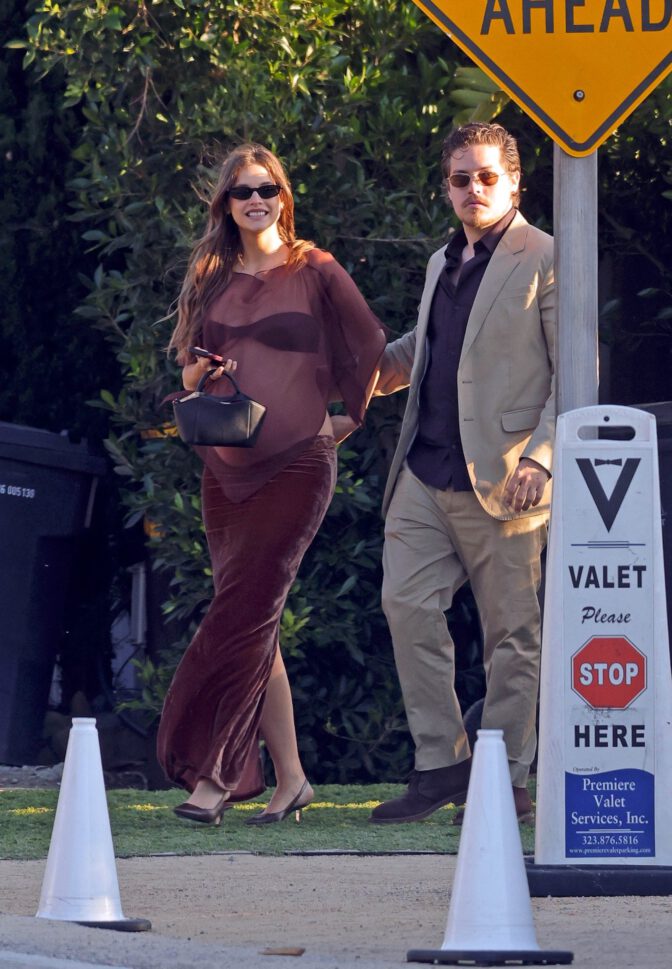 Barbara Palvin Sizzles in See-Through Outfit Exposing Her Sexy Baby Bump and Cleavage in Daring Pregnancy Fashion Statement