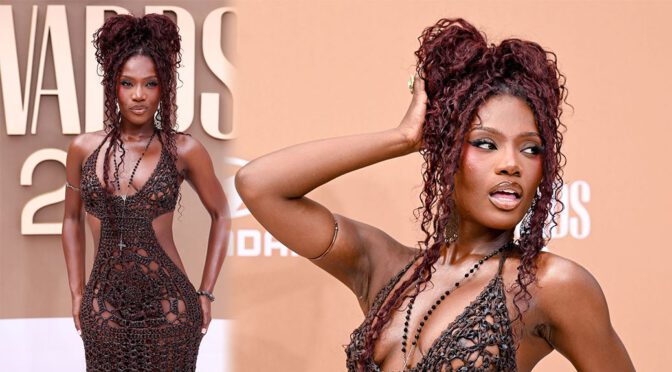 BET Awards Sizzles with Doechii's Daring Sheer Dress Exposing Braless Boobs and Nipples in Naked Display of Sexy Confidence