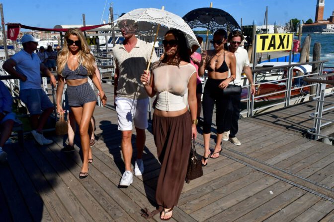 Brooks Nader Sizzles in Sultry Polka Dot Bikini, Putting Her Voluptuous Boobs and Curvy Ass on Full Display in Venice