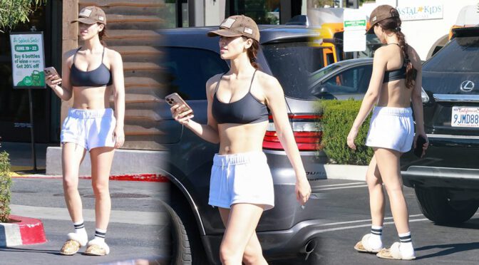 Caylee Cowan Sizzles in Skintight Sports Bra Exposing Chiseled Abs and Sultry Legs After Intense Los Feliz Gym Session