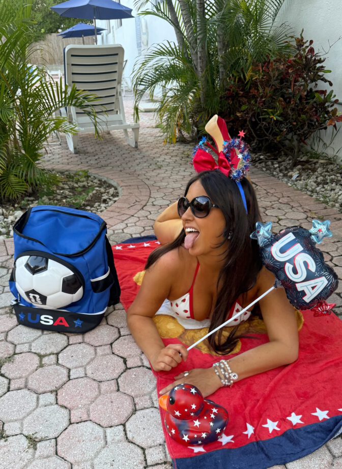 Claudia Romani Sizzles in Jaw-Dropping 4th of July Bikini Photos, Showing Off Her Voluptuous Boobs and Sexy Curves That Are Guaranteed to Ignite the Summer