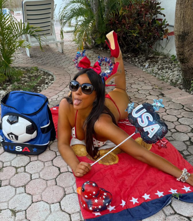 Claudia Romani Sizzles in Jaw-Dropping 4th of July Bikini Photos, Showing Off Her Voluptuous Boobs and Sexy Curves That Are Guaranteed to Ignite the Summer