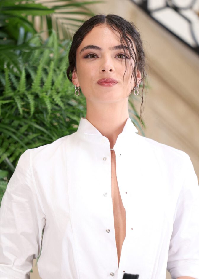 Deva Cassel Sizzles in Jaw-Dropping Cleavage-Baring White Shirt at Dior Couture Fashion Show