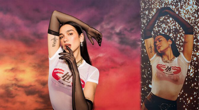 Dua Lipa Goes Totally Sheer in a Clinging Wet-Look Tee and Fishnets for Sexy New Photoshoot