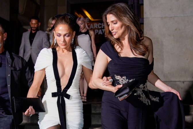 Jennifer Lopez Sizzles in Jaw-Dropping Paris Dinner Appearance with Daring Low-Cut Mini Dress Showcasing Her Voluptuous Cleavage