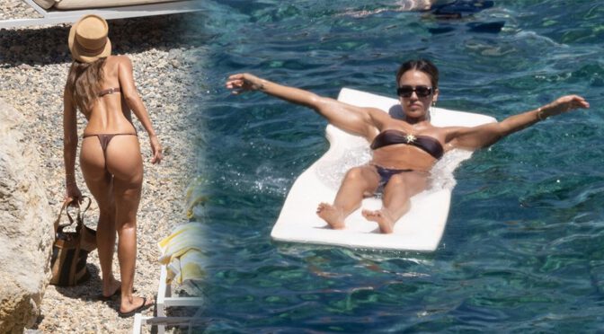 Jessica Alba Sizzles in Italy with Jaw-Dropping Thong Bikini Exposing Her Bare Ass and Voluptuous Boobs in a Scorching Hot Display of Sexy Summer Skin