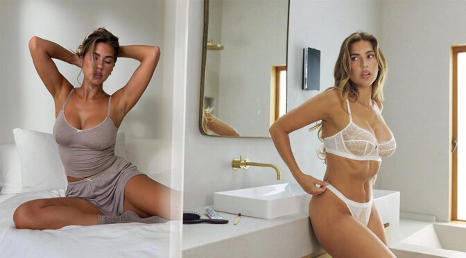 Kara Del Toro Flaunts Jaw-Dropping Cleavage & Busty Curves for Lounge Summer Drift