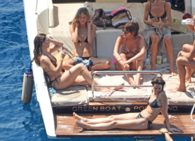 Lily James Flaunts Jaw-Dropping Curves in Barely-There Bikini on Portofino Boat