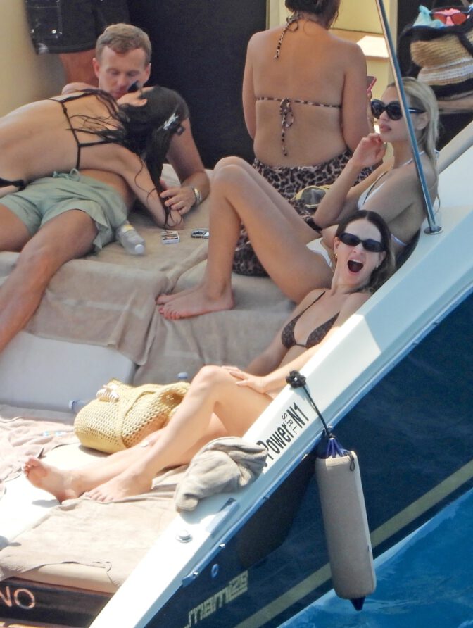 Lily James Flaunts Jaw-Dropping Curves in Barely-There Bikini on Portofino Boat