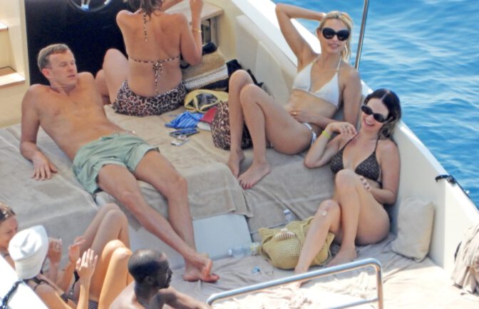 Lily James Flaunts Jaw-Dropping Curves in Barely-There Bikini on Portofino Boat