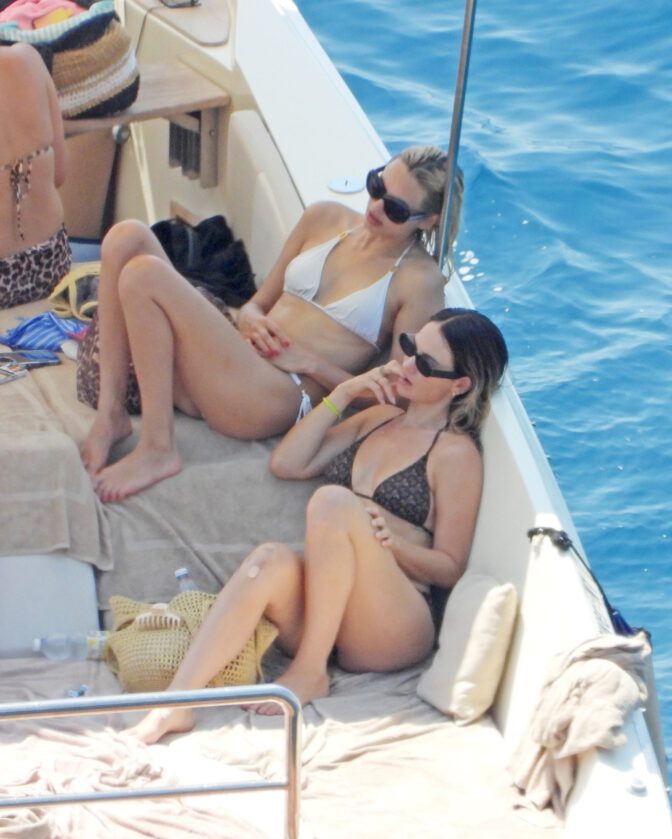 Lily James Flaunts Jaw-Dropping Curves in Barely-There Bikini on Portofino Boat