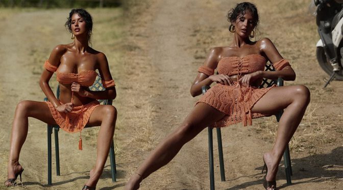 Liza Makhu Sizzles in Sultry Crochet Outfit, Tuscany Hills Can't Handle Her Voluptuous Curves and Sexy Cleavage