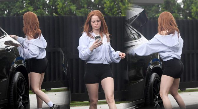 Madelaine Petsch Sizzles In Skintight Spandex Shorts Showing Off Her Voluptuous Booty In A Daring LA Outing