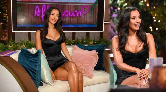 Maya Jama's Glistening Legs and Jaw-Dropping Cleavage in Corset Dress Ignite Love Island Aftersun