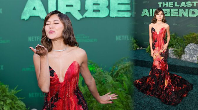 Momona Tamada Sizzles In Jaw-Dropping Red Hot Gown Exposing Major Cleavage At Avatar Season 2 Premiere