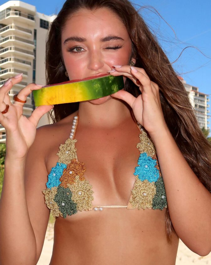 Presley Elise Sizzles in Jaw-Dropping Jackie Vera Swimsuit for Miami Swim Week, Baring Her Sexy Tits and Toned Ass in a Wild Photoshoot