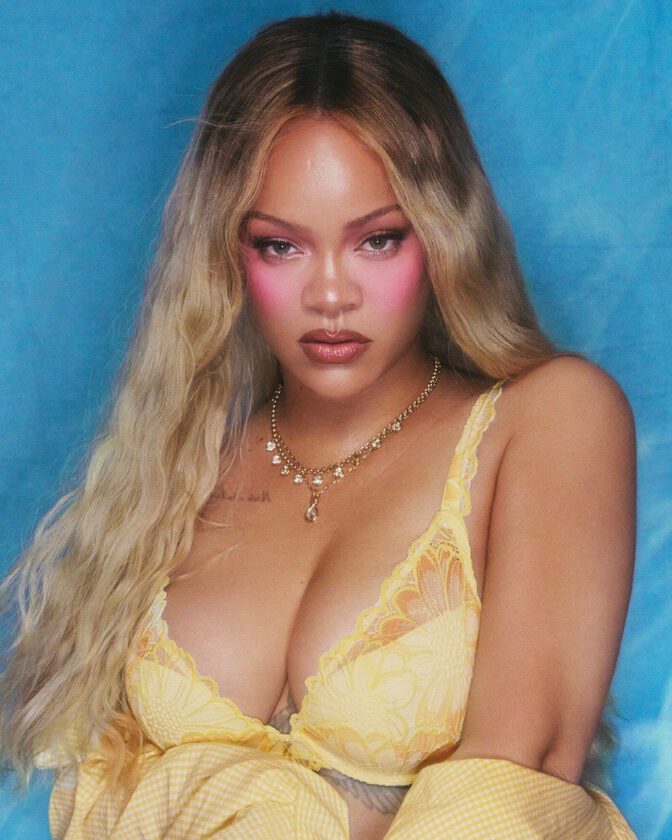 Rihanna Sizzles in Jaw-Dropping Savage X Fenty Lingerie Exposing Major Cleavage and Boobs in Sultry Yellow Outfit