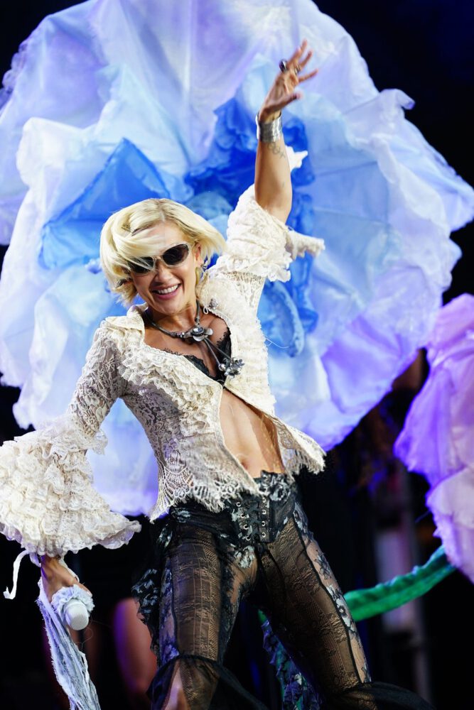 Rita Ora Sizzles in See-Through Lace Concert Getup Exposing Her Bare Ass and Thong