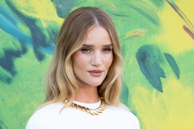 Rosie Huntington-Whiteley Bares Her Boobs in Sizzling Summer Party Reveal Exposing Sexy Cleavage and Going Braless on the Red Carpet