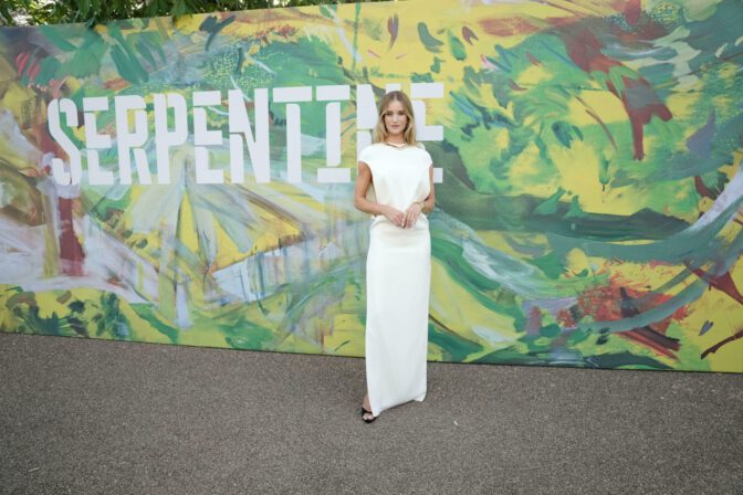 Rosie Huntington-Whiteley Bares Her Boobs in Sizzling Summer Party Reveal Exposing Sexy Cleavage and Going Braless on the Red Carpet