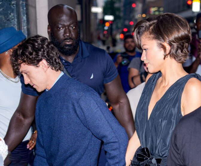 Zendaya Suffers Near Upskirt Tease in Slit Dress Leaving NYC Hotel