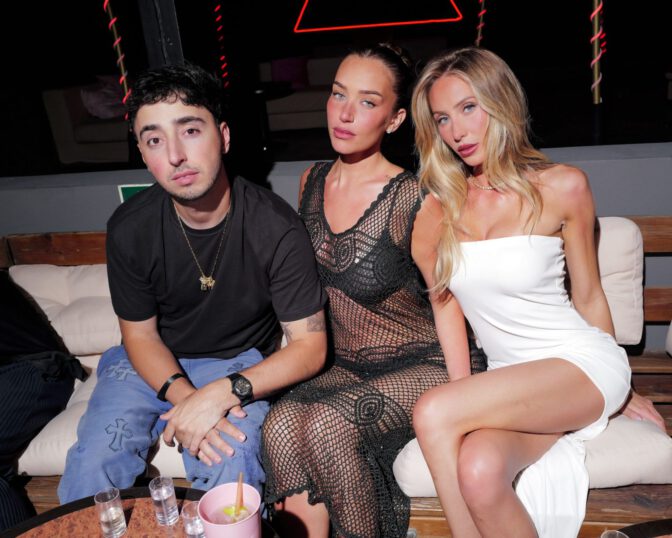 Anastasia Karanikolaou and Alix Earle Set Ibiza Ablaze in Sexy Sheer Crochet and Tiny White Mini Dress, Flaunting Their Boobs and Cleavage
