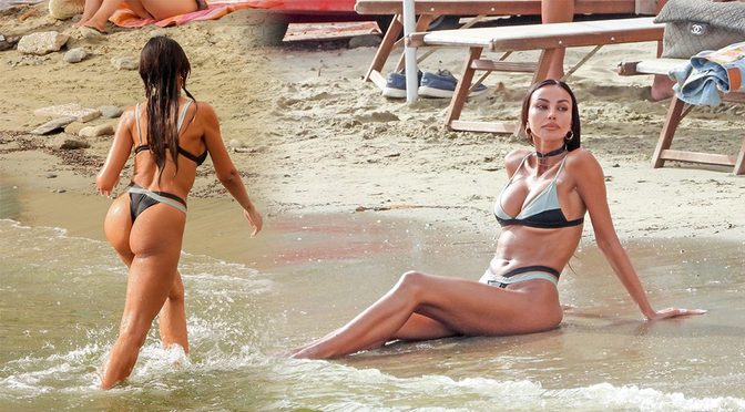 Madalina Ghenea Shows Off Bare Ass and Cleavage in Tiny Bikini on the Italian Riviera