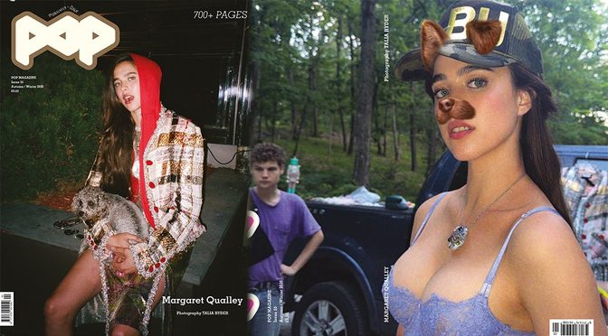 Margaret Qualley Flaunts Buxom Boobs and Deep Cleavage in Sizzling POP Magazine Spread