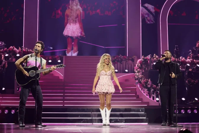 Megan Moroney Sets Nashville Ablaze in a Tiny Pink Beaded Dress That Barely Holds Her Curves