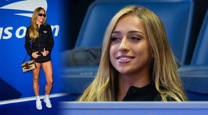 Tate McRae Turns Heads at the US Open in Skimpy Black Shorts Showcasing Her Sculpted Legs
